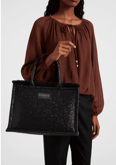 ADORA MEDIUM BLACK TOTE BAG