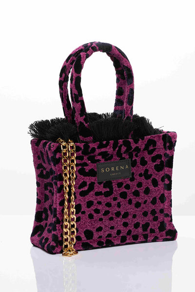 LEOPARD VELVET MAGENTA